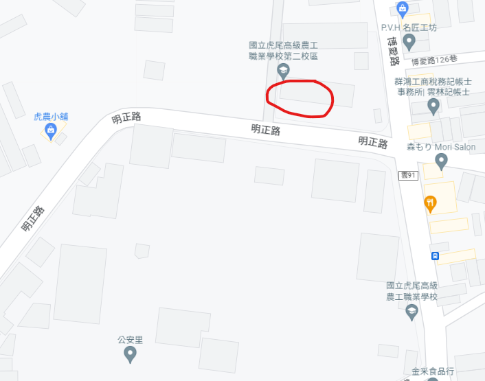國立虎尾農工第二校區新興科技地圖